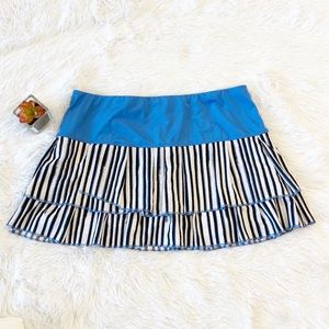Lucky In Love | Blue white striped tennis skirt skirt mini women’s large